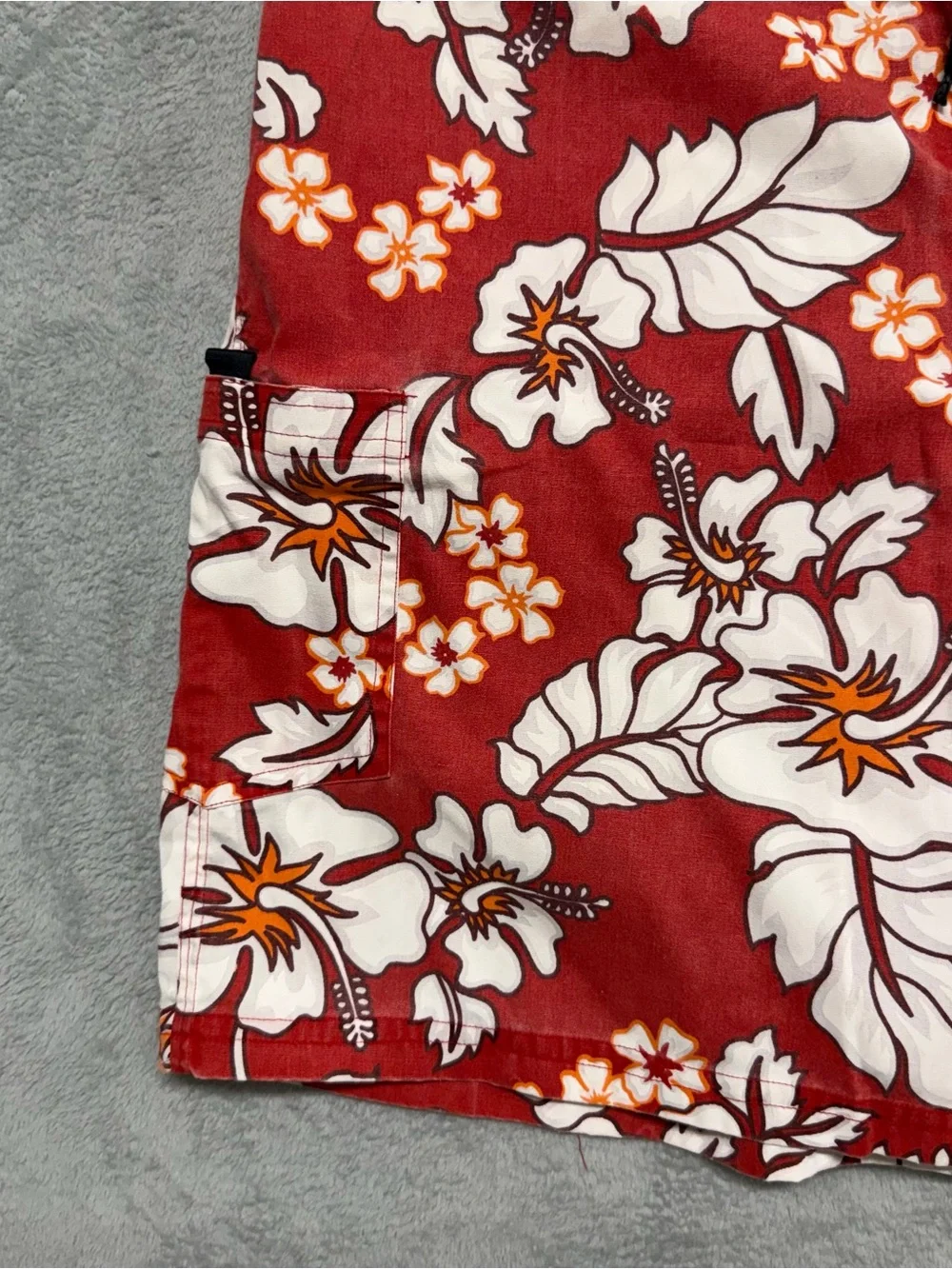 Vintage Tropical L’Attitude Mens 38 Board Shorts Hawaiian Floral Surf Y2K Swim